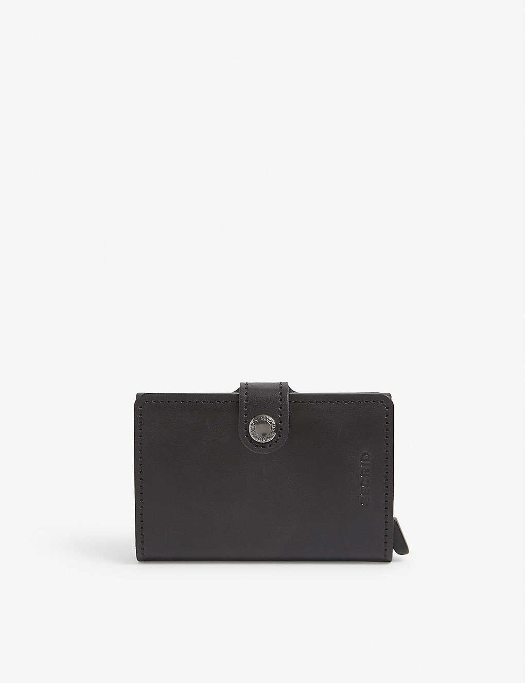 Secrid Vintage Branded Leather Wallet In Black