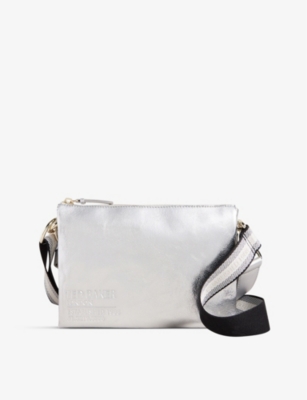 Ted Baker Darceyy Leather Cross-body Bag In Silver