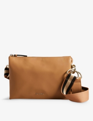 Ted Baker Womens Taupe Darceyy Leather Cross-body Bag