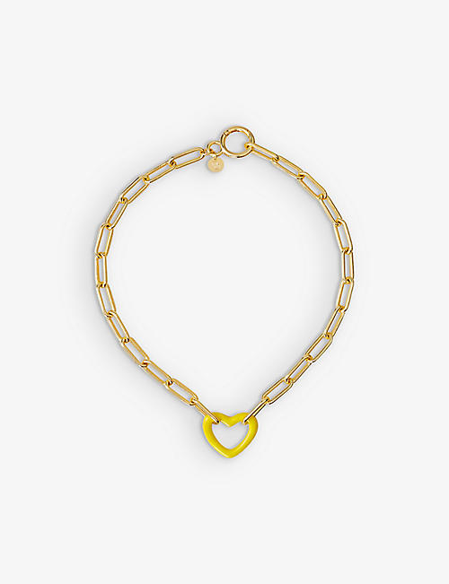 MAJE: Coeur heart pendant gold-tone brass necklace