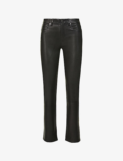 CITIZENS OF HUMANITY: Harlow skinny mid-rise leather jeans