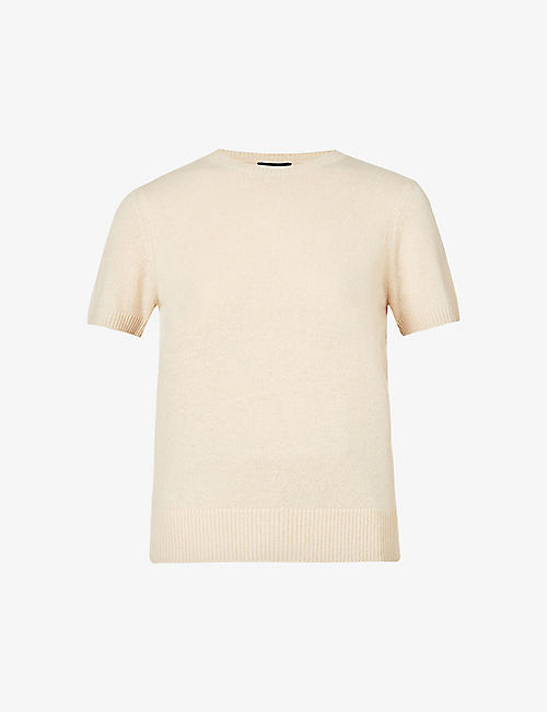 THEORY: Loose-fit scoop-neck cashmere top