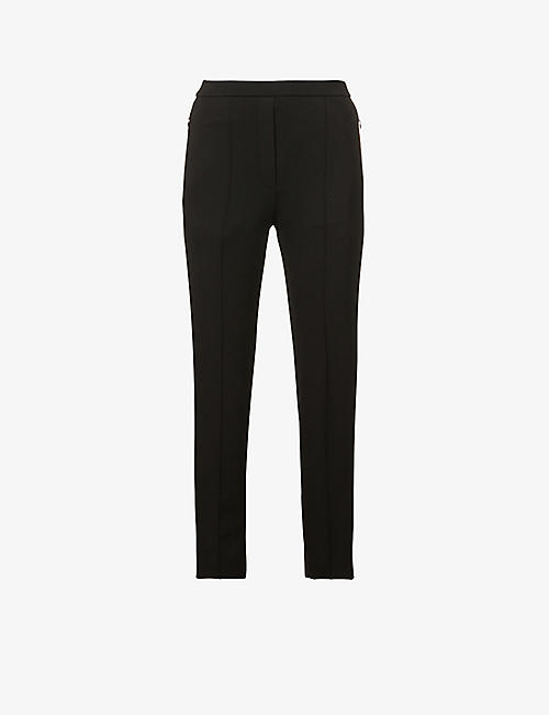 THEORY: Tapered-leg high-rise stretch-woven trousers