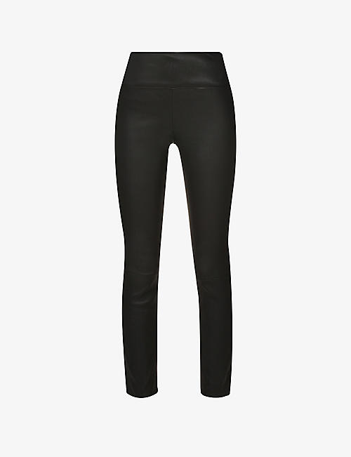 THEORY: High-rise leather leggings