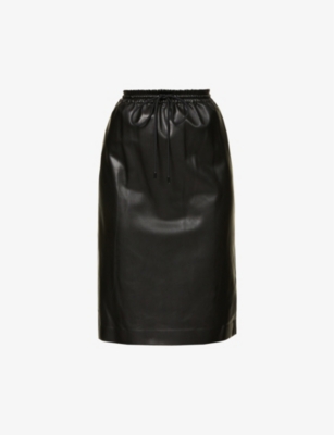 Theory leather pencil outlet skirt mulberry