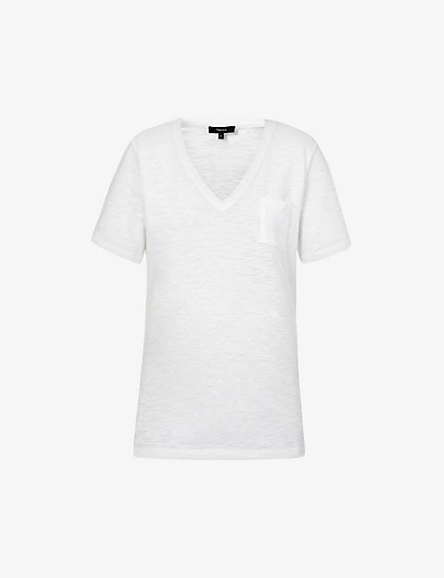 THEORY: Short-sleeved V-neck cotton-jersey T-shirt