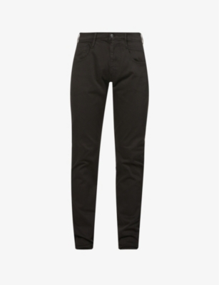 Replay Anbass Hyperflex Slim-fit Stretch-denim Jeans In Black
