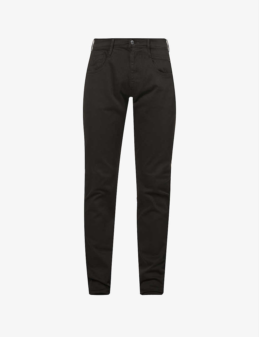 Replay Denim Anbass Hyperflex Grey Slim-leg Jeans in Grey for Men Mens Clothing Jeans Slim jeans 