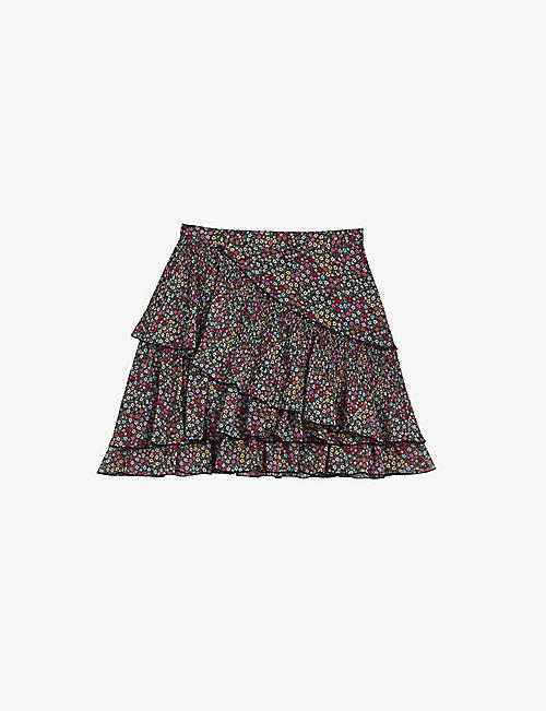 TED BAKER: Aneka pleated knitted mini skirt