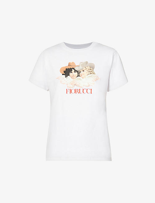 FIORUCCI: Cowboy Angels graphic-print cotton-jersey T-shirt