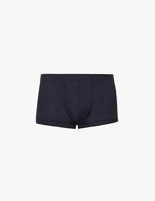 ZIMMERLI: Brand-embroidered mid-rise cotton boxers