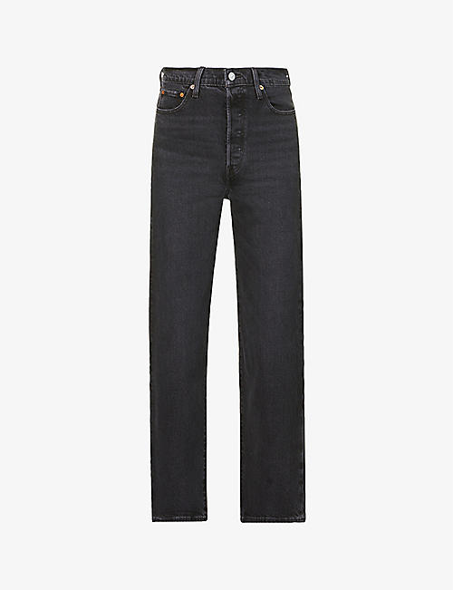 LEVIS: Ribcage straight high-rise jeans