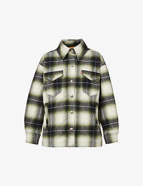 LEVIS: Plaid relaxed-fit woven overshirt