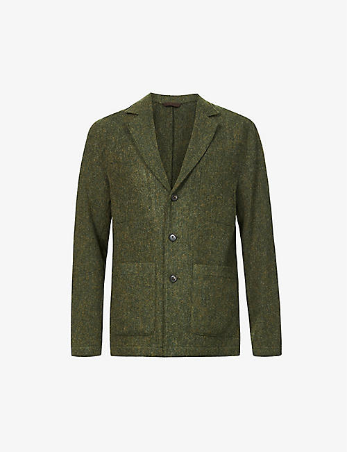 OSCAR JACOBSON: Hector relaxed wool-cotton blend blazer