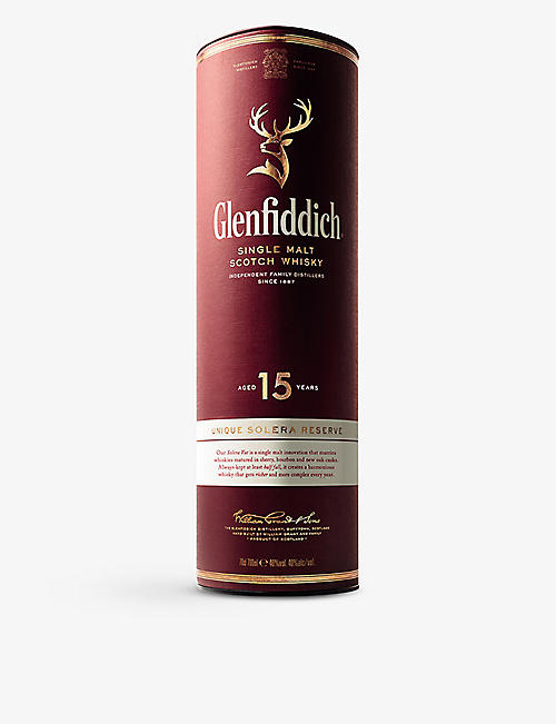 GLENFIDDICH: 15-year-old single-malt Scotch whisky 700ml