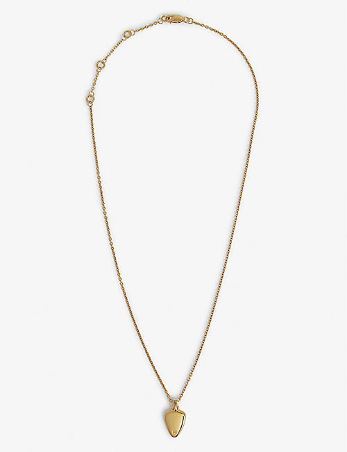 DOMINIC JONES: Tooth 18ct yellow gold vermeil-plated recycled sterling silver necklace