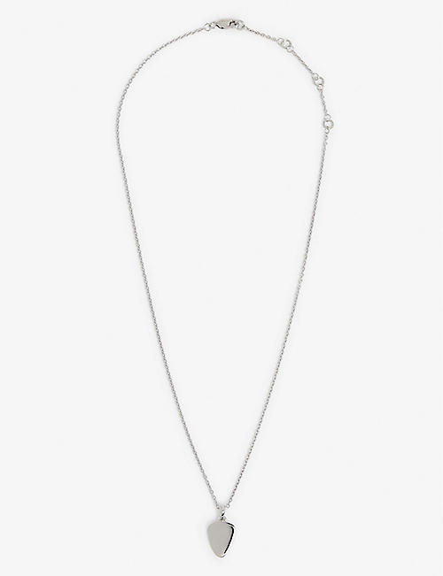 DOMINIC JONES: Tooth rhodium-plated recycled sterling silver necklace
