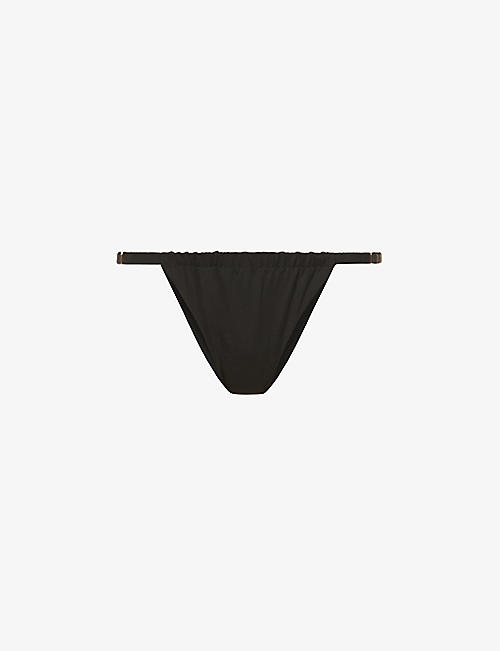 WEWOREWHAT: Ruched high-rise bikini bottoms