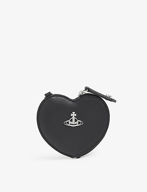VIVIENNE WESTWOOD: Yasmine heart-shaped leather keychain purse