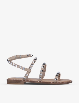 Steve madden silver flat on sale sandals