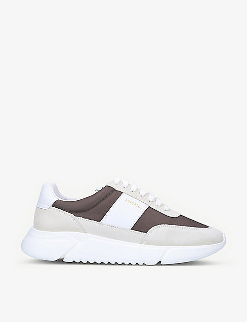 AXEL ARIGATO: Genesis Vintage Runner recycled-polyester, leather and suede trainers