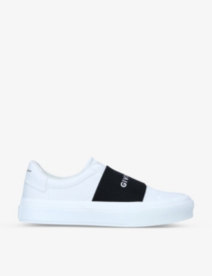 Givenchy City Court Logo-print Leather Trainers In White/blk