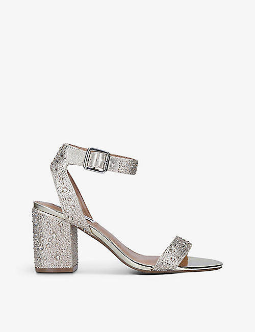 STEVE MADDEN: Malia rhinestone-embellished heeled sandals