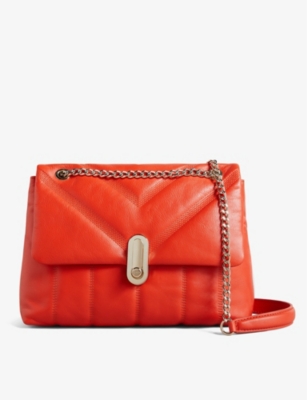 Ted Baker Ayahlin Quilted Leather Cross-body Bag In Red | ModeSens