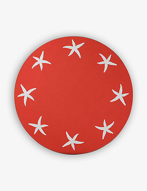 ALICE PETO: Star Fish gloss-finished wooden placemats set of four