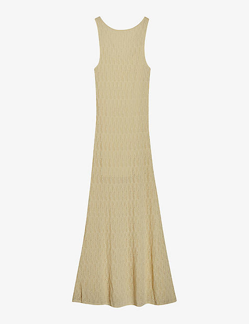 CLAUDIE PIERLOT: Monteo jacquard-knit sleeveless midi dress