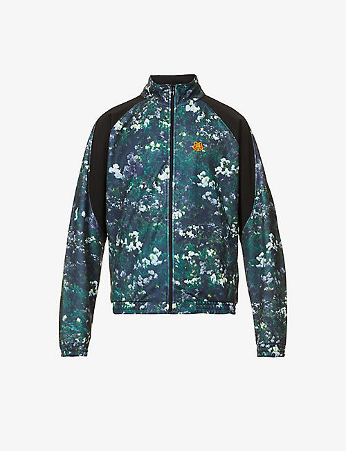 KENZO: Floral-print relaxed-fit woven jacket