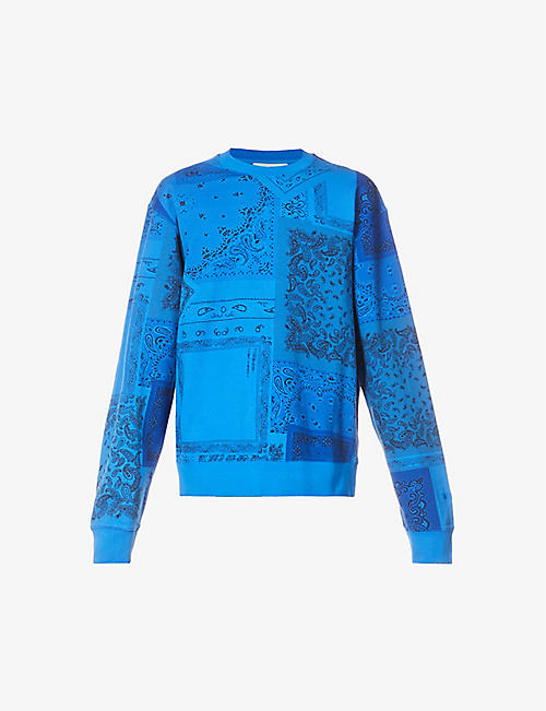 KENZO: Bandana-print relaxed-fit cotton-jersey sweatshirt