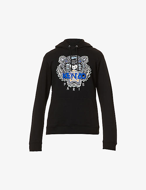 KENZO: Tiger Icon brand-embroidered cotton-jersey hoody
