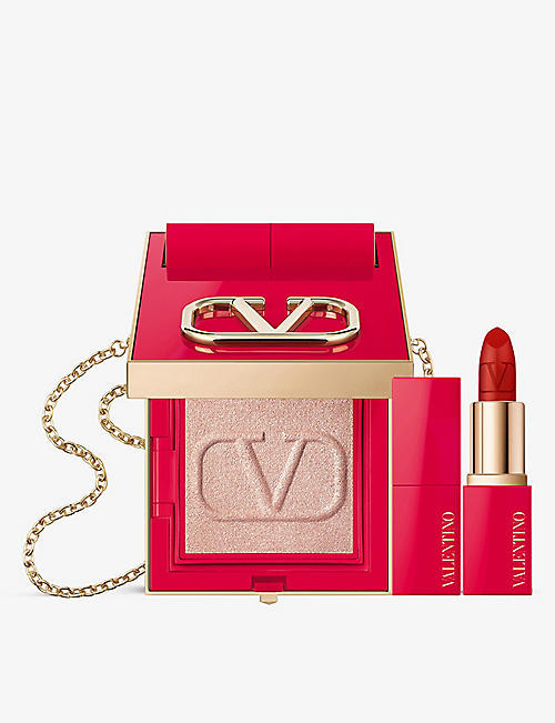VALENTINO BEAUTY: Go-Clutch Dreamdust Edition Face Powder and Minirosso lipstick limited-edition set