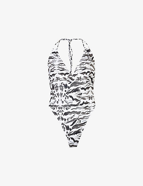 ALLSAINTS: Rosa Oniyuri graphic-print swimsuit