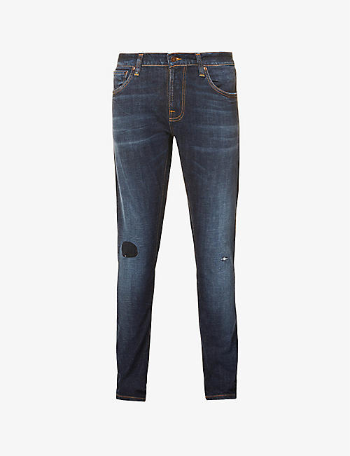 NUDIE JEANS: Tight Terry straight mid-rise stretch-denim jeans