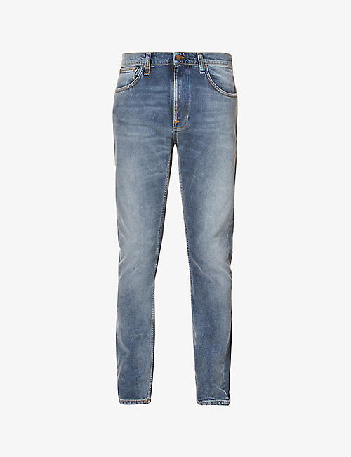 NUDIE JEANS: Lean Dean mid-rise stretch-denim jeans