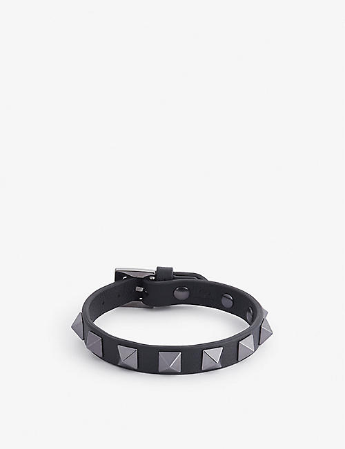 VALENTINO GARAVANI: Rockstud leather bracelet