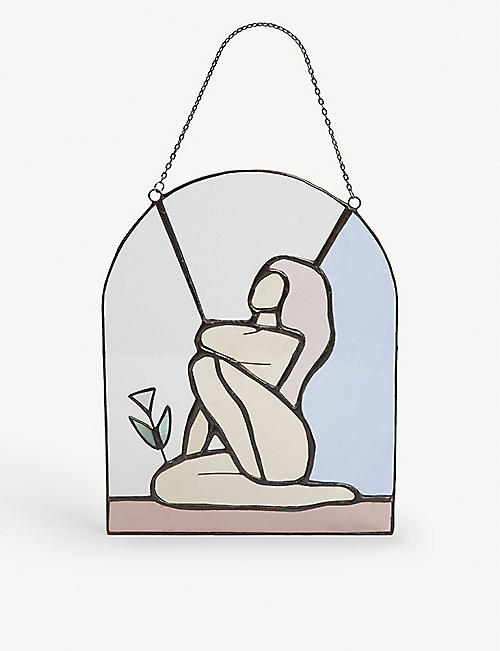A SOUTH LONDON MAKERS MARKET: Exclusive MONTI Female stained glass panel decoration 25.5cm x 20cm