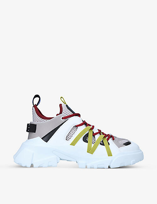 MCQ: Orbyt 2.0 faux-leather and neoprene mid-top trainers