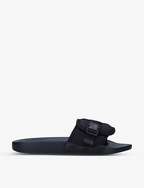 MCQ: Infinity buckle-detail woven sliders