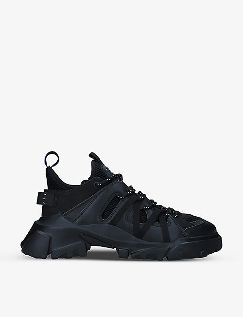 MCQ: Orbit Descender 2.0 faux-leather and neoprene mid-top trainers