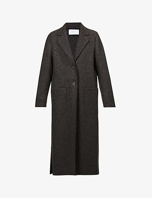 HARRIS WHARF London 门店：宽松版型单排扣羊毛混纺大衣
