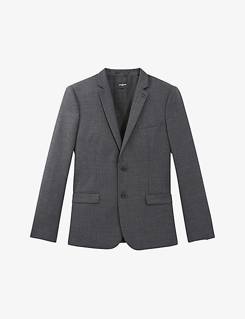 THE KOOPLES: Checked single-breasted wool suit jacket