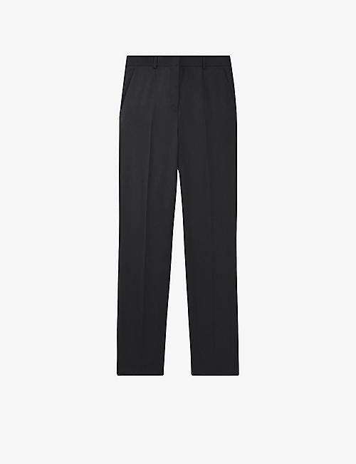 THE KOOPLES: High-waist straight leg wool suit trousers
