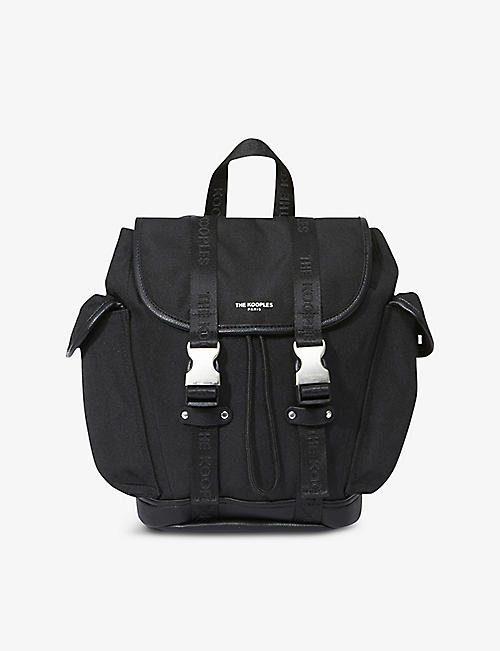 THE KOOPLES: Technical double-buckled canvas backpack