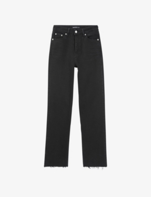 The Kooples High-waisted Slim-leg Stretch-denim Jeans In Bla55 | ModeSens