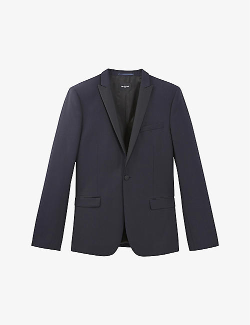 THE KOOPLES: Slim-fit satin-lapel wool suit jacket