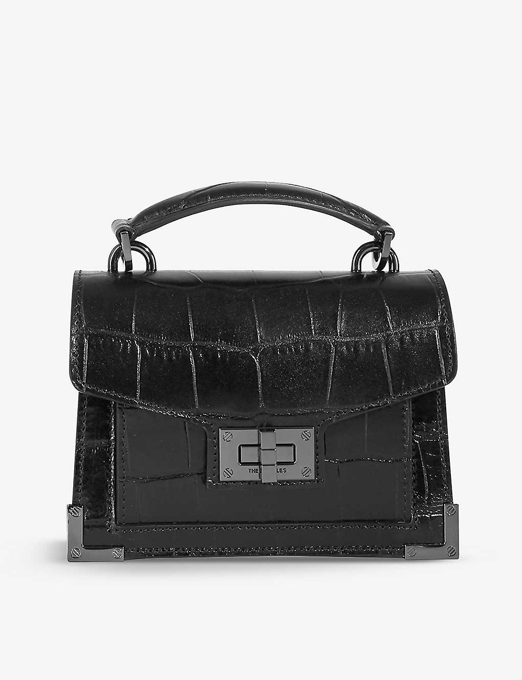 The Kooples Bla01 Emily Croc-embossed Leather Cross-body Bag