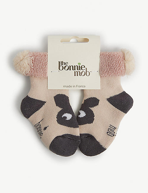 BONNIE MOB: Baby Bunnies organic stretch-cotton socks 0-12 months